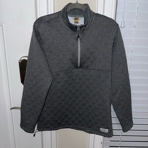 Eddie Bauer Dark Gray Quilted Half-Zip Pullover
